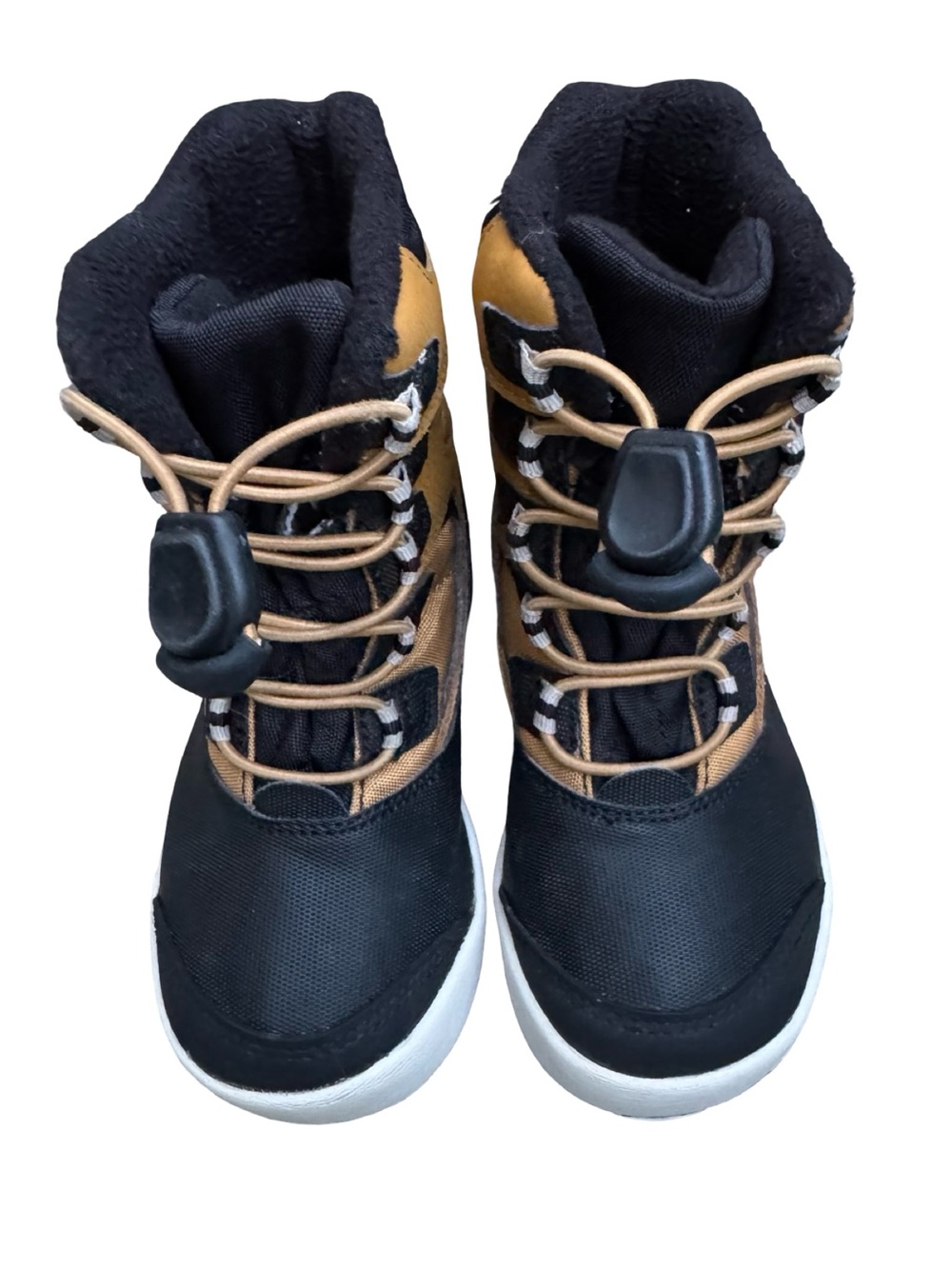 Merrell Kids Black and Tan Outdoor Lace-Up Boots size 10c
